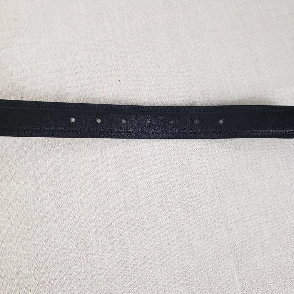 Tommy Hilfiger Reversible Belt Black Brown Brushed Nickel Synthetic Mens 30-32